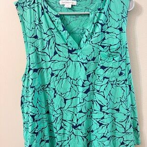 Liz Claiborne Women's Green Sleeveless Top